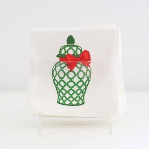 Set of 4 canvas cocktail napkins